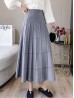 Core Spun Yarn Solid-color Knitted Stretch Skirt 